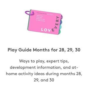 LOVEVERY Enthusiast Play Guide 28-30 Months